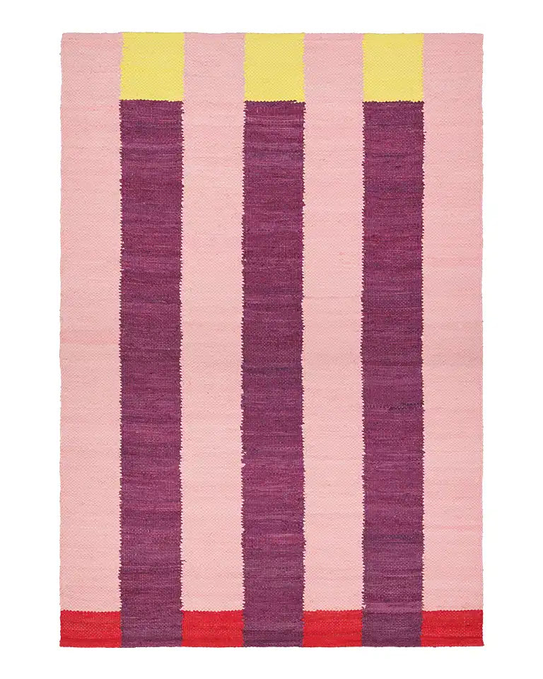 Rytmi upcycled cotton rag rug pink – Finarte