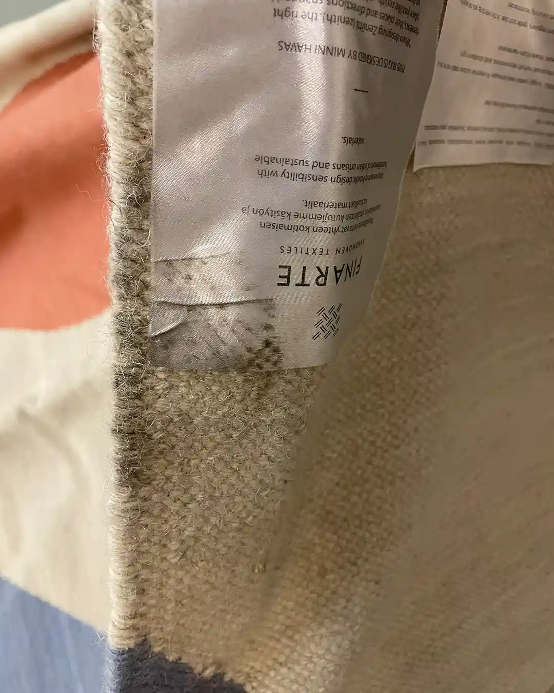 Preloved Zeniitti villamatto harmaa-sininen 200x300 - Image 4