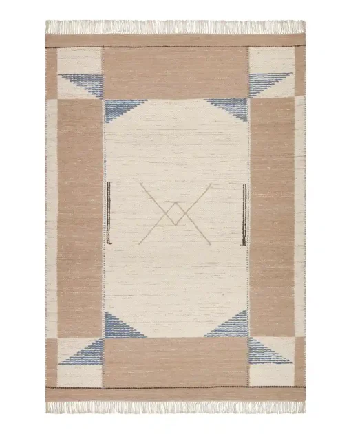 Apollo kierrätyspuuvilla räsymatto beige
