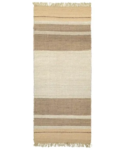 Gamla Stan kierrätyspuuvilla räsymatto beige