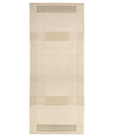 Kareena kierrätyspuuvilla räsymatto valkoinen