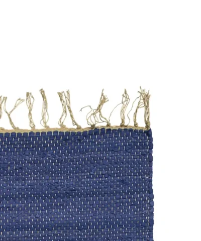 Alternative view of Ursula recycled cotton rag rug blue