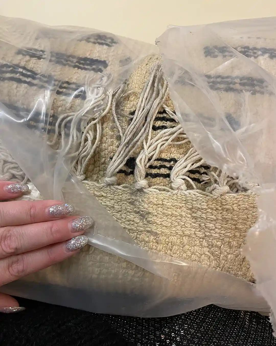 Preloved Dyyni kierrätyspuuvillamatto 200x300 - Image 5