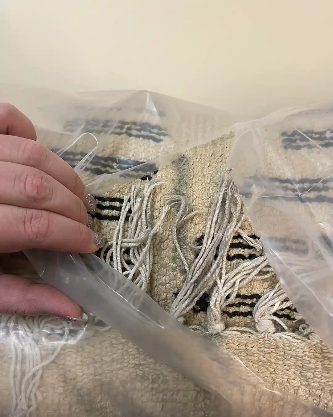 Preloved Dyyni kierrätyspuuvillamatto 200x300 - Image 4