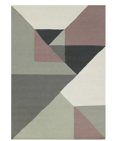 Triangle villamatto harmaa-rosa