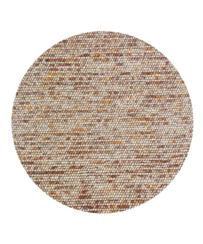 Nirvana wool rug round light copper-beige