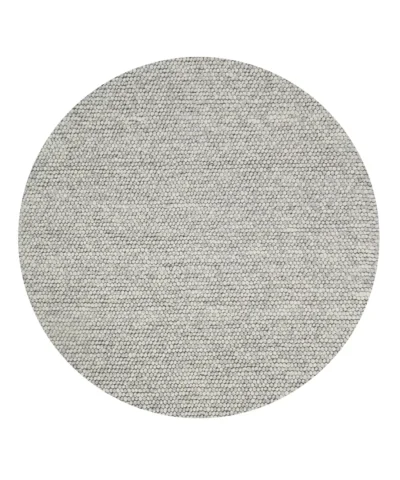 Nirvana wool rug round grey