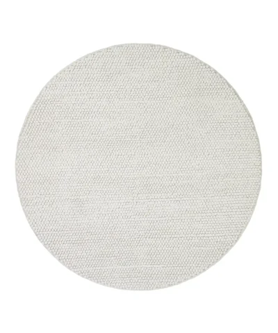 Nirvana wool rug round white