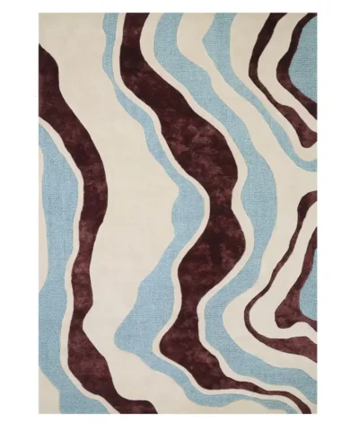 Virta villa-tencel matto Sample